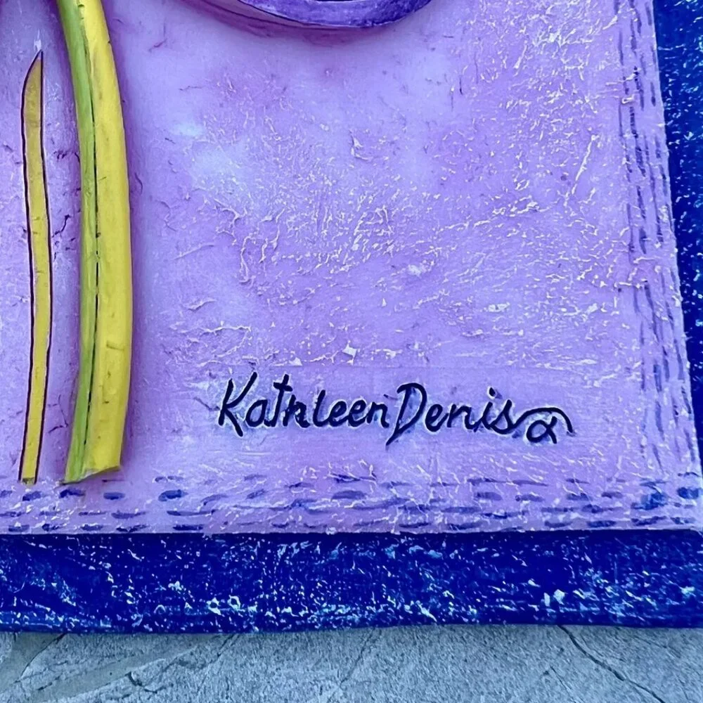 Kathleen Denis Wall Plaques Hanging Art‎ Butterfly Bee Flower 5 1/2